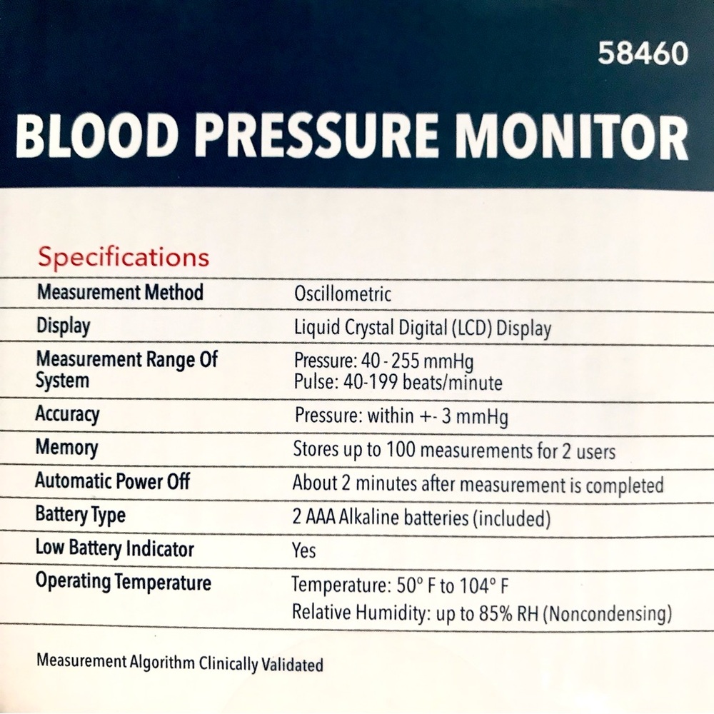 Blood Pressure Monitor Wrist Cuff Digital - Pulse Rate New in Box - Picture 7 of 7